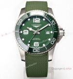 Swiss Grade Copy Longines Hydroconquest Green Rubber Strap Watch